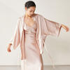 6A Grado 16/19/22 mm Raw Silk Personalizado 2 PCS Long Nightgown & Robe Set 