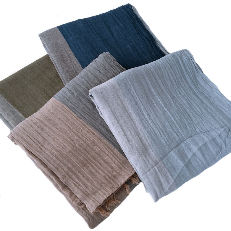 Bufanda lisa suave 100% algodón del color 100% del vintage del estilo casual de encargo tamaño grande a granel
