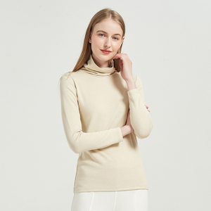 Suéter de cuello alto para mujer de seda de capas base para clima frío de proveedor chino