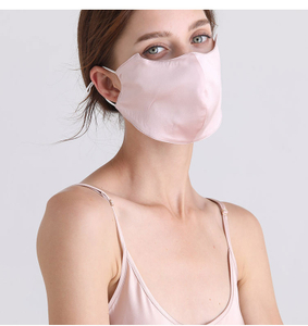 Mascarillas faciales reutilizables personalizadas con certificación OEKO-TEX de pura seda de morera con capas dobles